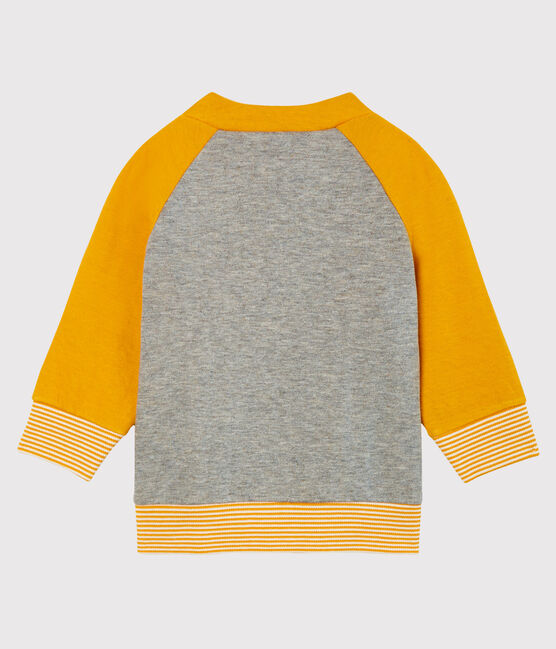 Cárdigan de tela túbica con cremallera para bebé niño gris SUBWAY/amarillo BOUDOR