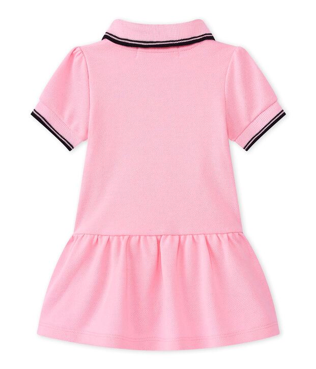 Vestido para ni&ntilde;a de manga corta rosa