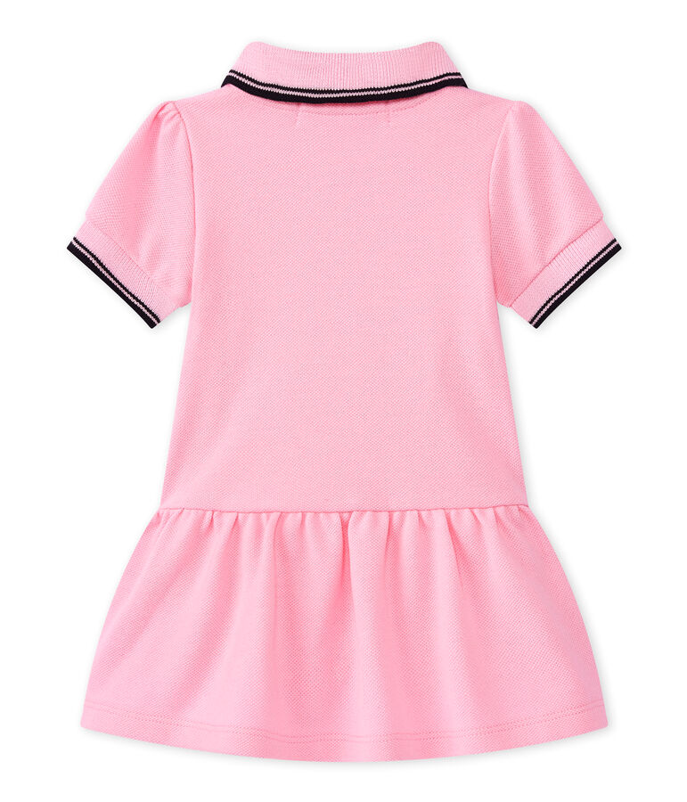 Vestido para ni&ntilde;a de manga corta rosa BABYLONE