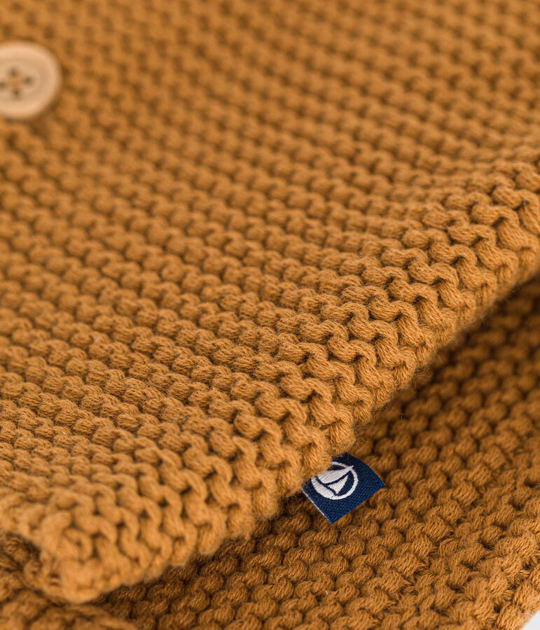 C&aacute;rdigan de punto bobo para beb&eacute; marron CUIVRE