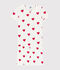 Pijama shorts de algod&oacute;n con estampado de corazones para ni&ntilde;o/a blanco/rojo