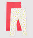 Juego de 2 leggings para bebé niña.