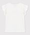 Camiseta de manga corta de algodón de niña blanco MARSHMALLOW