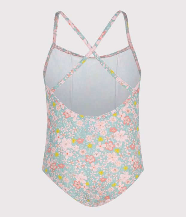 Ba&ntilde;ador infantil con flores azul/multicolor