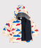 Chaqueta acolchada reciclada estampada para bebé blanco AVALANCHE/ MULTICO