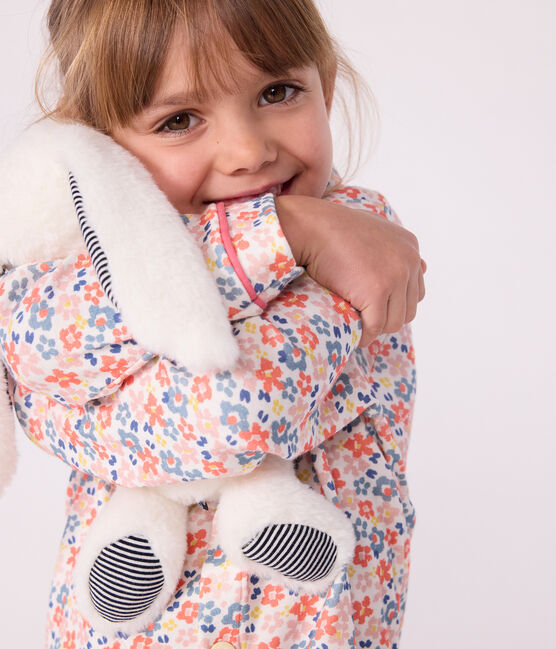 Pijama infantil abotonado de algodón estampado blanco MARSHMALLOW/blanco MULTICO