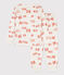 Pijama de felpa para niño blanco MARSHMALLOW/ BRANDY