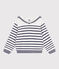 Jersey marinero infantil de algodón a rayas azul MARSHMALLOW/ SOIR