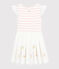 Vestido de celebración de algodón y tul de niña blanco MARSHMALLOW/rosa MINOIS