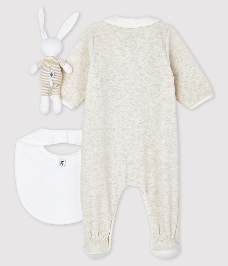 Estuche de regalo de nacimiento para beb&eacute; de terciopelo multicolor