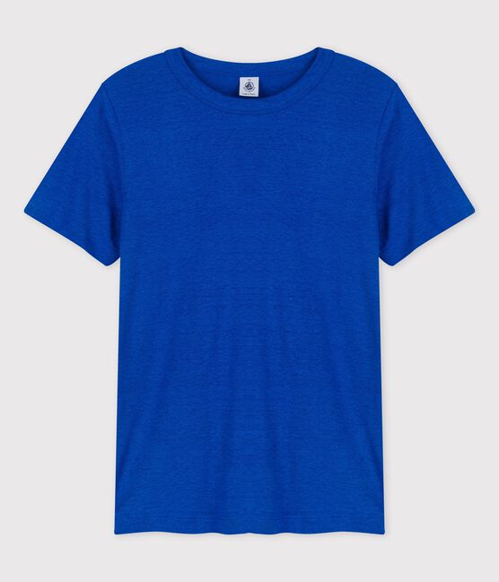 Camiseta L'ICONIQUE de lino de mujer azul DELFT