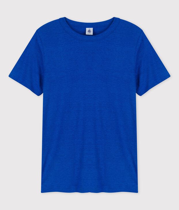 Camiseta L'ICONIQUE de lino de mujer azul