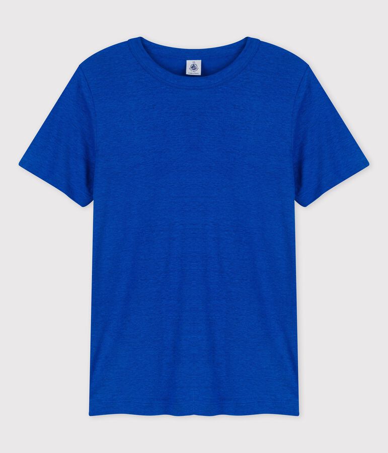 Camiseta L'ICONIQUE de lino de mujer azul