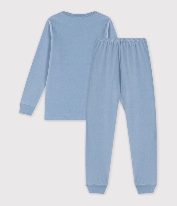 Pijama infantil de terciopelo azul