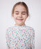 Camiseta infantil de baño anti-UV de manga larga con flores blanco MARSHMALLOW/blanco MULTICO