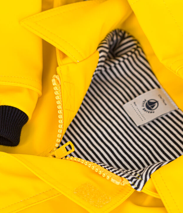 Chubasquero emblem&aacute;tico de beb&eacute; amarillo