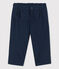 Bonito pantalón de sarga de bebé azul SMOKING