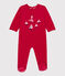 Pijama de terciopelo con abertura trasera para bebé rojo CORRIDA