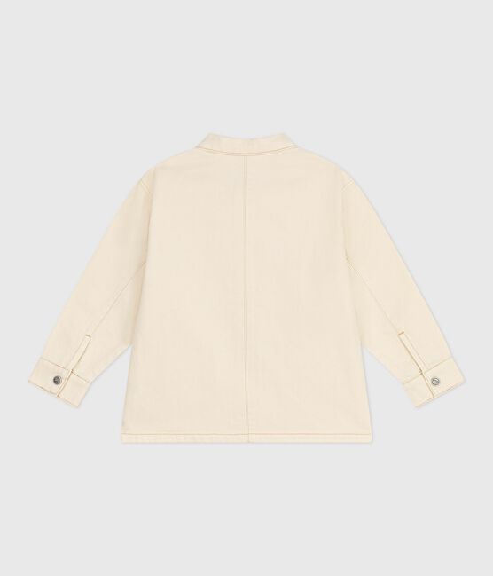 Chaqueta vaquera infantil lisa crudo MILK