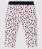 Pantalón de tejido túbico para bebé niño blanco MARSHMALLOW/blanco MULTICO