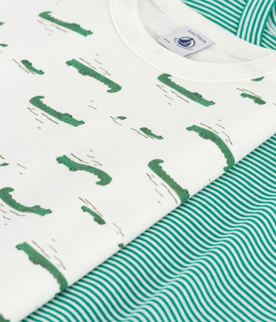 Juego de camisetas infantiles de algodón de manga corta con estampado variante 1