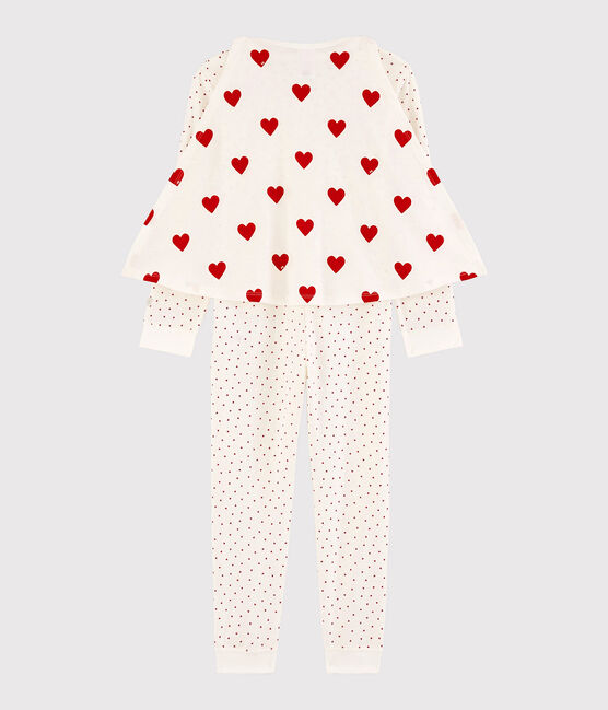 Mono disfraz de superhéroe de algodón ecológico de niña blanco MARSHMALLOW/rojo TERKUIT