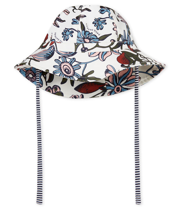 Capelina impermeable estampada para beb&eacute; ni&ntilde;a blanco/multicolor