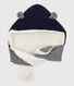 Gorro y bufanda de punto de bebé.