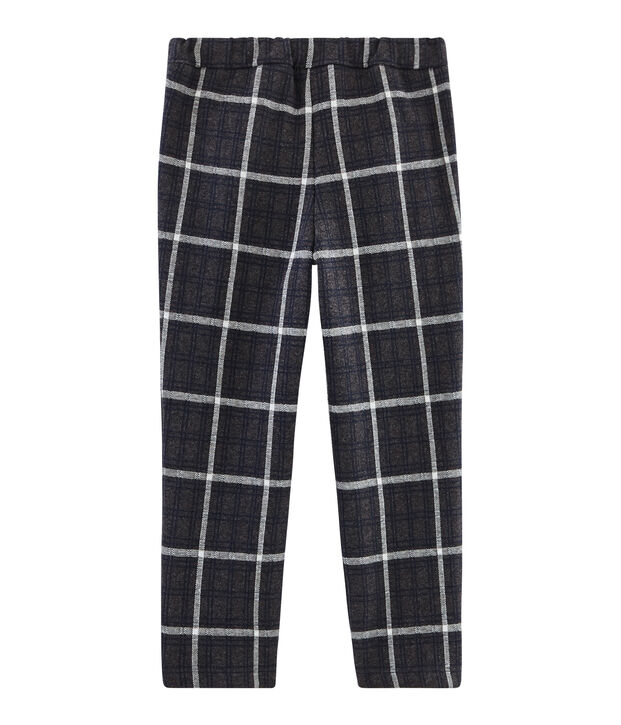 Pantal&oacute;n de malla y cuadros para ni&ntilde;a gris/multicolor