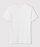 Camiseta L'ICONIQUE con cuello de pico de algodón de mujer blanco ECUME