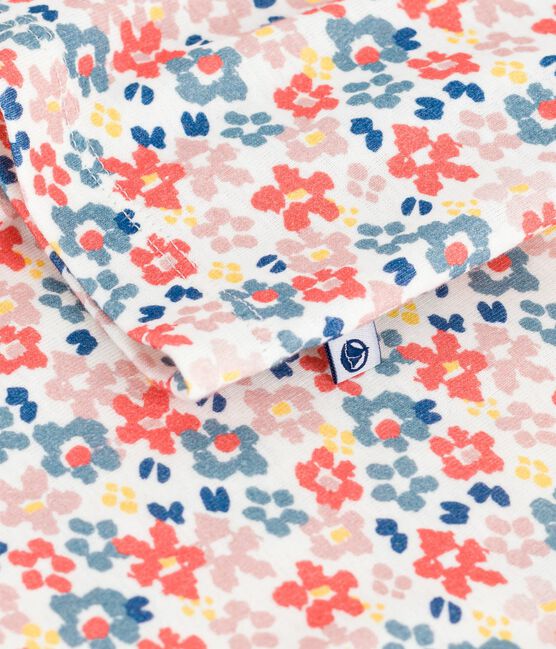 Pijama infantil abotonado de algodón estampado blanco MARSHMALLOW/blanco MULTICO