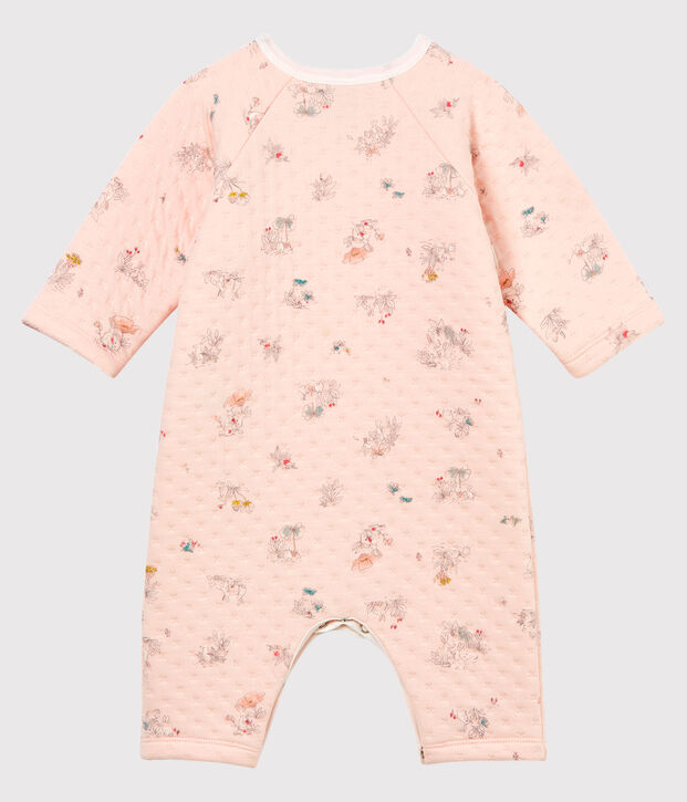 Pelele de tejido t&uacute;bico para beb&eacute; ni&ntilde;a rosa/azul/multicolor