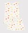 Pijama corto infantil de algod&oacute;n con estampado de frutas blanco/multicolor
