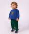 Pantal&oacute;n de terciopelo liso para beb&eacute; verde