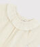 Blusa de gasa de algodón orgánico para niña blanco MARSHMALLOW