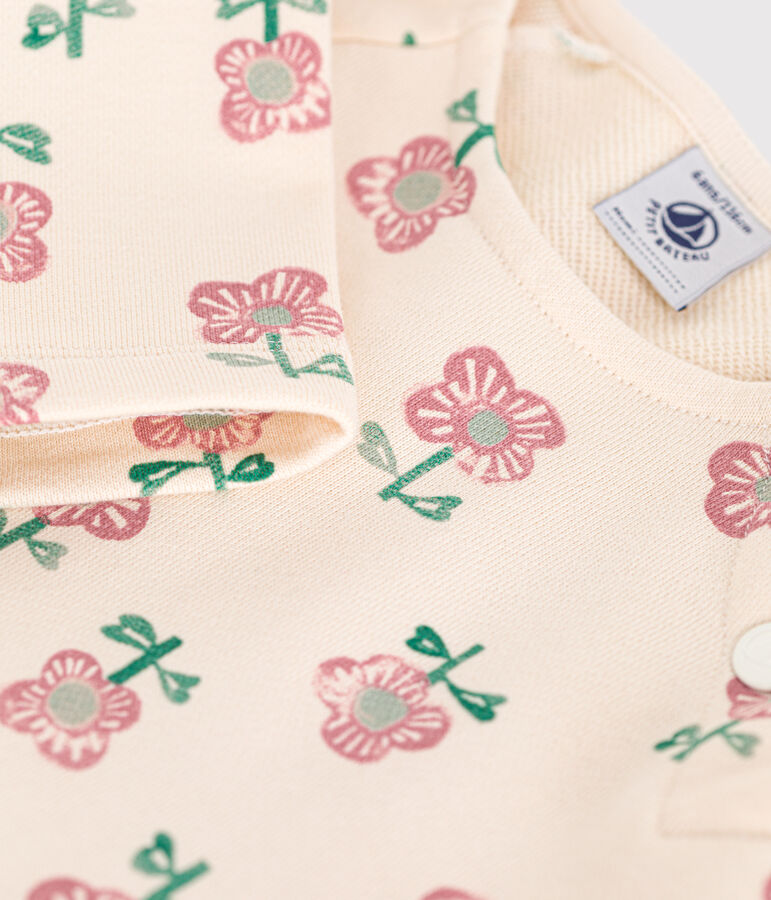 Vestido de manga larga de felpa para ni&ntilde;a blanco AVALANCHE/ MULTICO