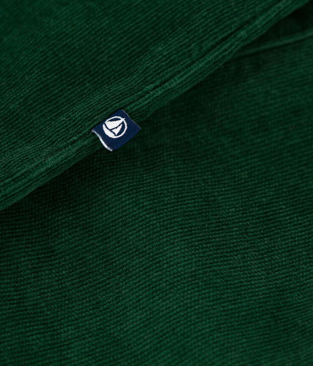 Mono largo de terciopelo liso para beb&eacute; verde