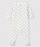 Bodi pijama con estampado de koalas de bebé de terciopelo de algodón orgánico blanco MARSHMALLOW/blanco MULTICO