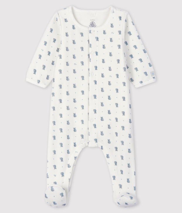 Bodyjama de terciopelo con estampado de koala para beb&eacute; ni&ntilde;o blanco/multicolor