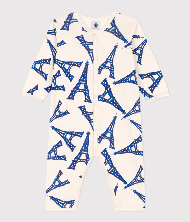 Pijama de algod&oacute;n Par&iacute;s para beb&eacute; crudo/multicolor