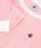 Pijama infantil muy ajustado de algod&oacute;n a rayas rosa GRETEL/blanco MARSHMALLOW