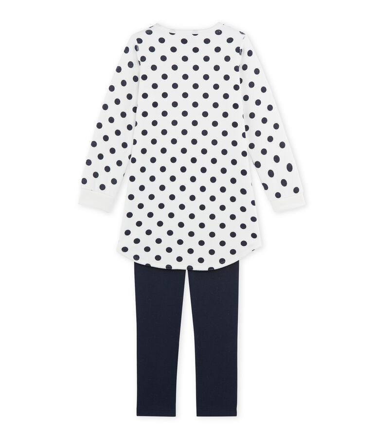 Camis&oacute;n de terciopelo para ni&ntilde;a azul/blanco/azul