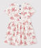 Vestido de felpa de manga corta para bebé niña blanco MARSHMALLOW/rojo TERKUIT