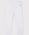 «Legging» de punto 1 x 1 liso para bebé niña. blanco MARSHMALLOW
