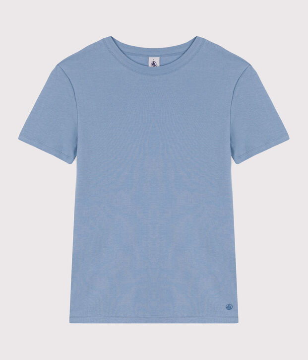 Camiseta L'ICONIQUE de algod&oacute;n con cuello redondo para mujer azul