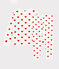 Pijama infantil con corazones de felpa blanco MARSHMALLOW/rojo TERKUIT