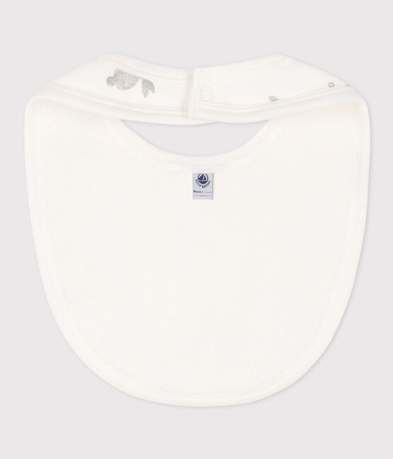 Babero para bebé blanco MARSHMALLOW/gris SOURICEAU