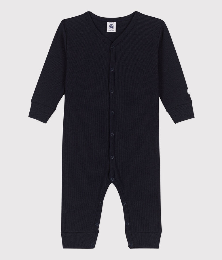 Pelele sin pies de algod&oacute;n y lyocell azul SMOKING