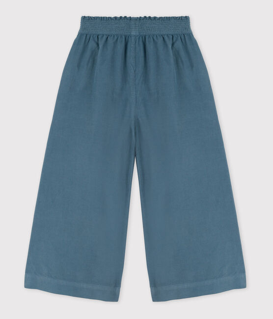 Pantalón ancho de micro pana de niña azul ROVER