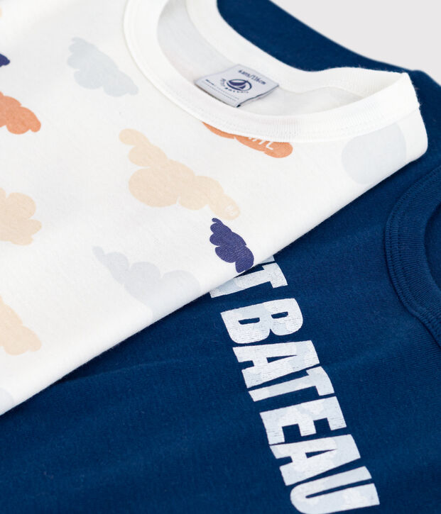 Juego de 2 pijamas infantiles cortos de algod&oacute;n multicolor